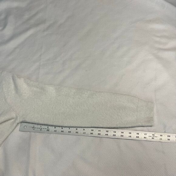 Elle White Pearl Neckline Detail Soft Mock Neck Sweater - Picture 5 of 8